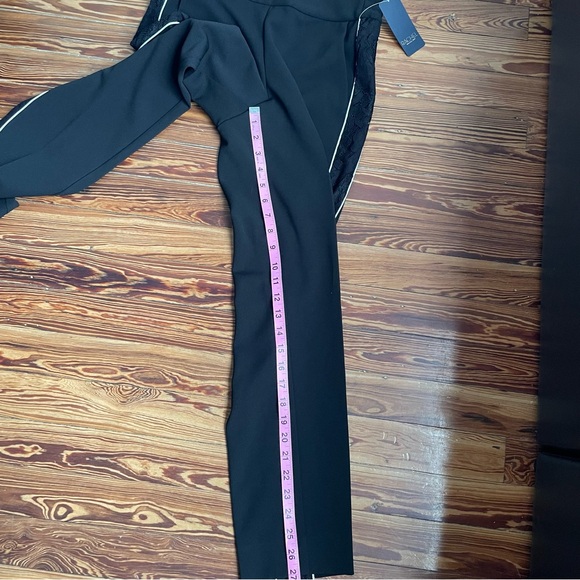 NWT Rachel Rachel Roy Black Pants with Lace Insert - Picture 11 of 12